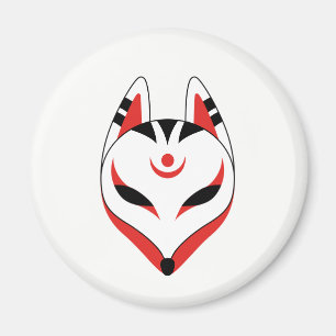 Het Japanse Masker van de Vos Kitsune Magneet