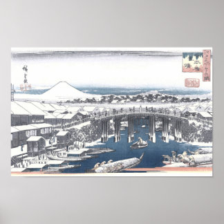 Het Japanse Schilderen van de Winter van Nihon Poster