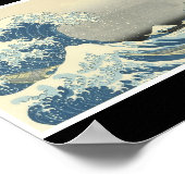 Het Japanse schilderij 'The Great Wave' c. 1830-18 Poster (Hoek)