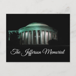 Het Jefferson Memorial 's nachts Briefkaart
