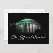 Het Jefferson Memorial 's nachts Briefkaart (Voorkant / Achterkant)