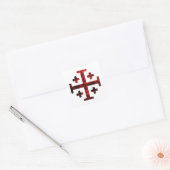 Het Jeruzalem-kruis Vierkante Sticker (Envelop)
