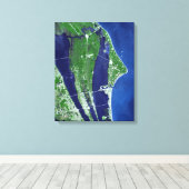Het John F Kennedy Space Center Canvas Afdruk (Insitu (Houten vloer))