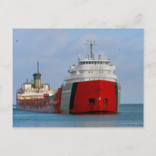 Het John G. Munson-schip op Lake Superior Briefkaart