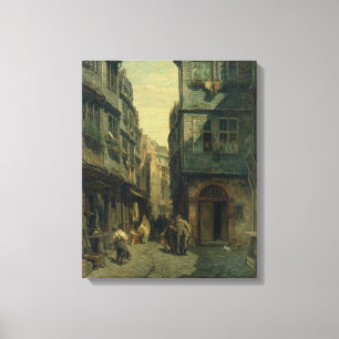 Het joodse kwartier in Frankfurt, 1883 Canvas Afdruk