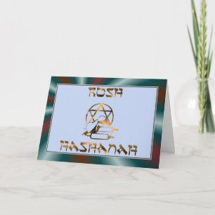 Het Joodse Nieuwjaar van Hashanah van Rosh Feestdagen Kaart
