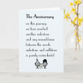 Het Jubileum A Funny Wedding Jubileum Poem Kaart (Gele Bloem)