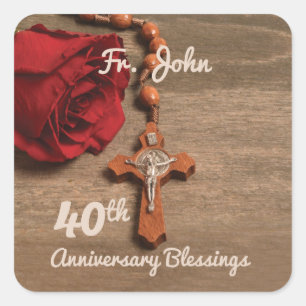 Het Jubileum van de Ordening van de priester Vierkante Sticker