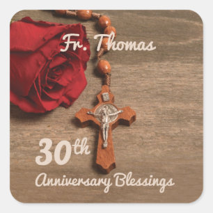 Het Jubileum van de Ordening van de priester Vierkante Sticker