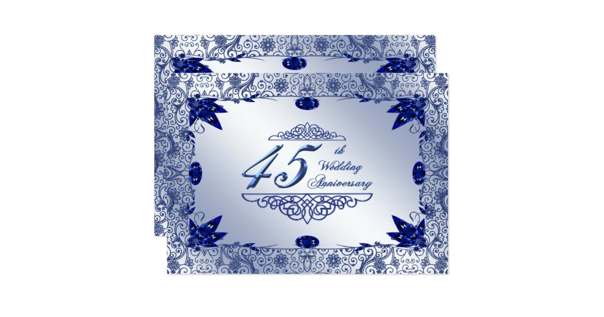 Het Jubileum van het Huwelijk van de saffier Kaart | Zazzle.be