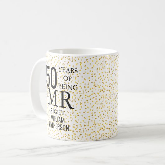 Het Jubileum van M. en van Mevr. Right vijftigste Koffiemok (Voorkant links)