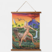 HET JURASSISCHE OERWOUD HANGEND WANDKLEED (Voorkant)