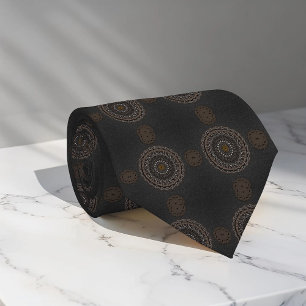 Het kaki crocodylus porosus mandala patroon stropdas
