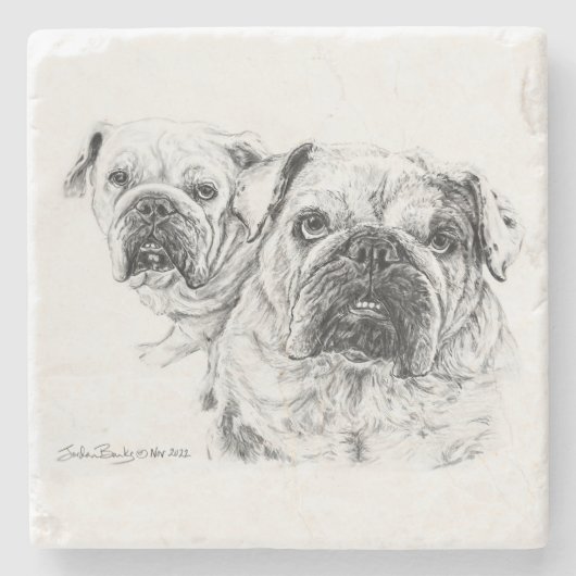 Het kale Divas stenen Onderzetter (Voorkant)