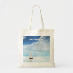 Het kalme Varen met Blauwste Hemelen Tote Bag
