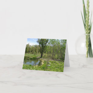 Het kalmerende Pond Landschap Feestdagen Kaart