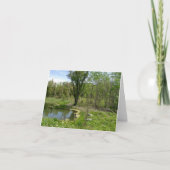 Het kalmerende Pond Landschap Feestdagen Kaart (Voorkant)