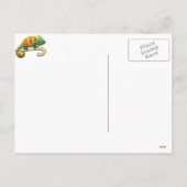 Het Kameleon die van Kerstmis op een Riet van het Feestdagenkaart (Achterkant)