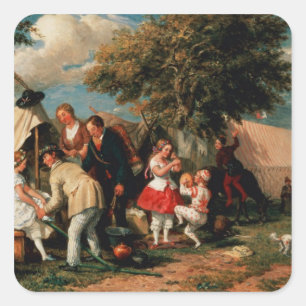 Het kamp van de Acrobaten, Epsom Downs Vierkante Sticker