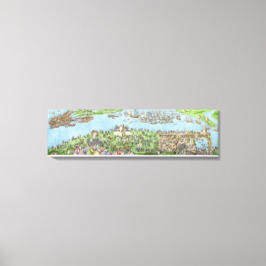 Het kamp van de Engelse strijdkrachten Canvas Afdruk (Voorkant)