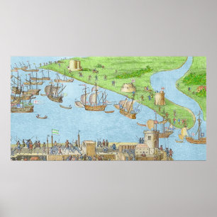 Het kamp van de Engelse strijdkrachten Poster