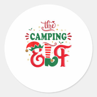 Het kampeerplanje met een leuk kerstcadeau Fa Ronde Sticker