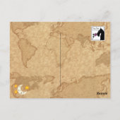 Het kamperen Getijgerde Scottie - Briefkaart (Achterkant)