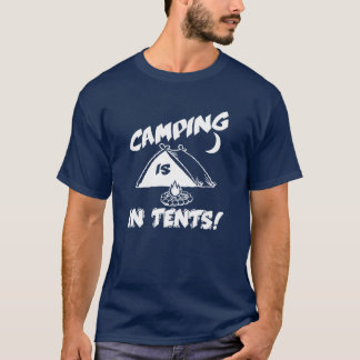 Het kamperen is in het Shirt van Tenten