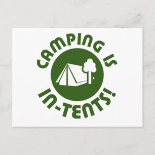 Het kamperen is in tenten briefkaart