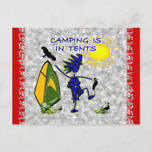 Het kamperen is (intens) in tenten briefkaart