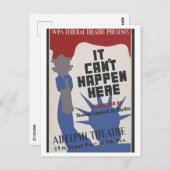 Het kan hier niet gebeuren, performance play briefkaart (Voorkant / Achterkant)