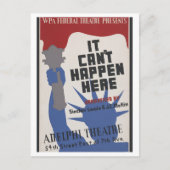 Het kan hier niet gebeuren, performance play briefkaart (Voorkant)