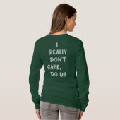 Het kan me echt niet schelen. Melania's Jacket Wom T-shirt (Achterkant volledig)