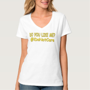 "Het kan me niet schelen" Cute Expression Design. T-shirt