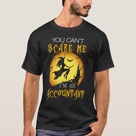 Het kan me niet schelen dat ik accountant Hallowee T-shirt (Voorkant)