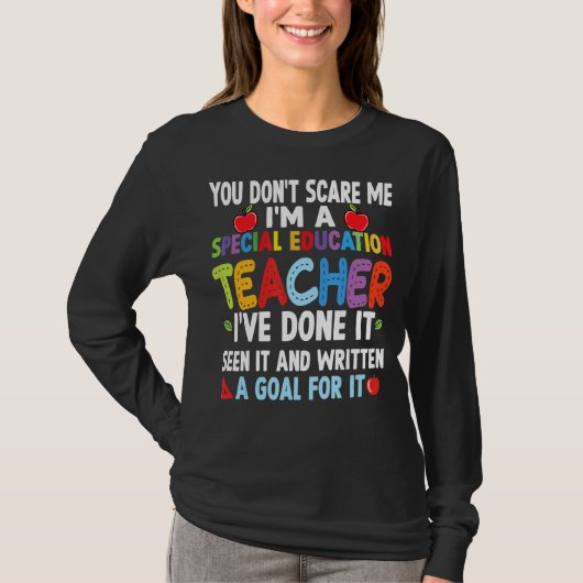 Het kan me niet schelen dat ik leraar speciaal ond t-shirt (Voorkant)