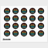 Het kan me niet schelen dat ik twee Daughters Retr Ronde Sticker (Vel)