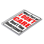 Het kan me niet schelen notitieboek (Linkerzijde)