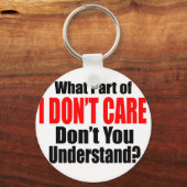 Het kan me niet schelen sleutelhanger (Voorkant)