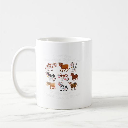 Het kan me niet schelen wat iemand van me denkt be koffiemok (Links)