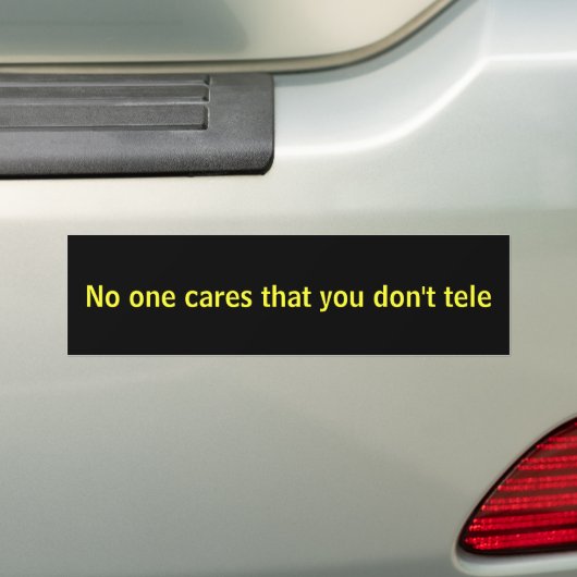 Het kan niemand schelen dat je niet tele bumpersticker (Op auto)
