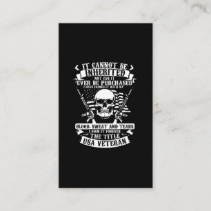 het kan niet worden geërfd kan nooit worden gekoch visitekaartje