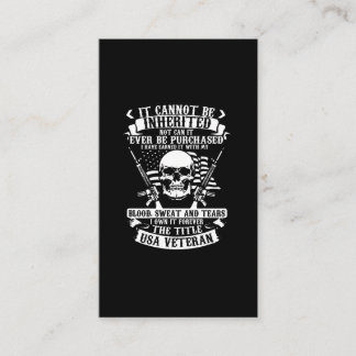 het kan niet worden geërfd kan nooit worden gekoch visitekaartje