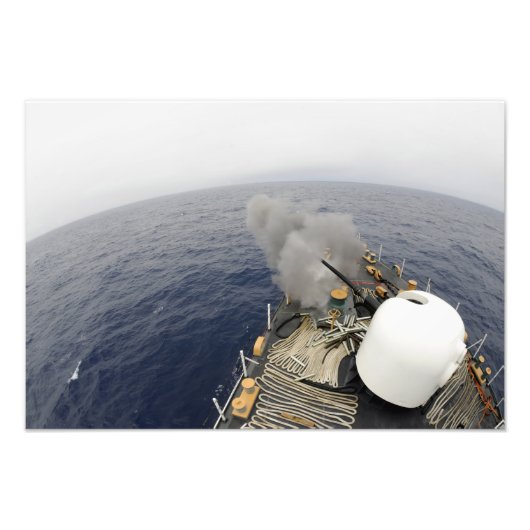 Het kanon MK-75 76 mm Foto Afdruk (Voorkant)