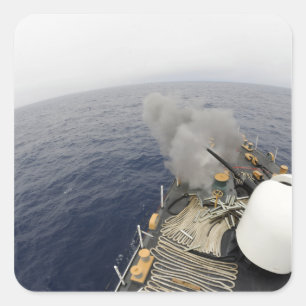 Het kanon MK-75 76 mm Vierkante Sticker