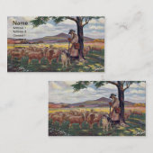 Het kantelen van de  schaap en schaapherder visitekaartje (Voorkant / Achterkant)