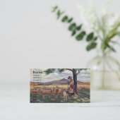 Het kantelen van de  schaap en schaapherder visitekaartje (Staand voorkant)