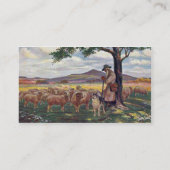 Het kantelen van de  schaap en schaapherder visitekaartje (Achterkant)