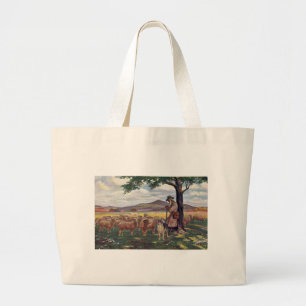 Het kantelen van de schapen grote tote bag