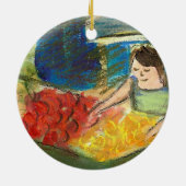 Het kantelen van de sierbloem (Pike Place Seattle) Keramisch Ornament (Achterkant)